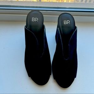BP Black Block Heel Mules Size 8.5